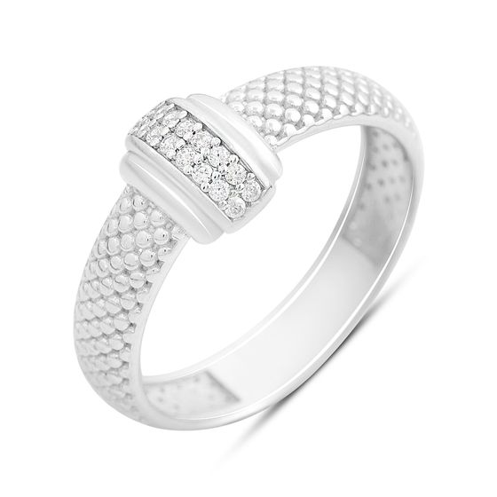 Серебряное кольцо с фианитами