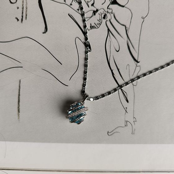 Серебряная подвеска с топазом 5.88ct