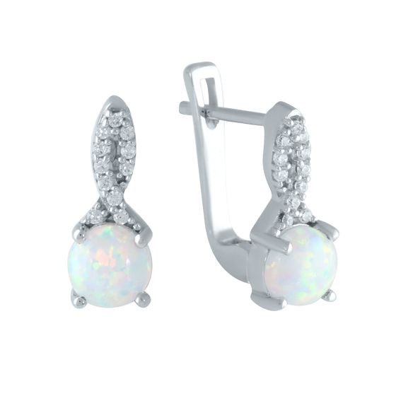 Серебряные серьги с опалом 0.864ct