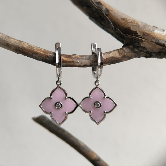 Серебряные серьги с керамикой