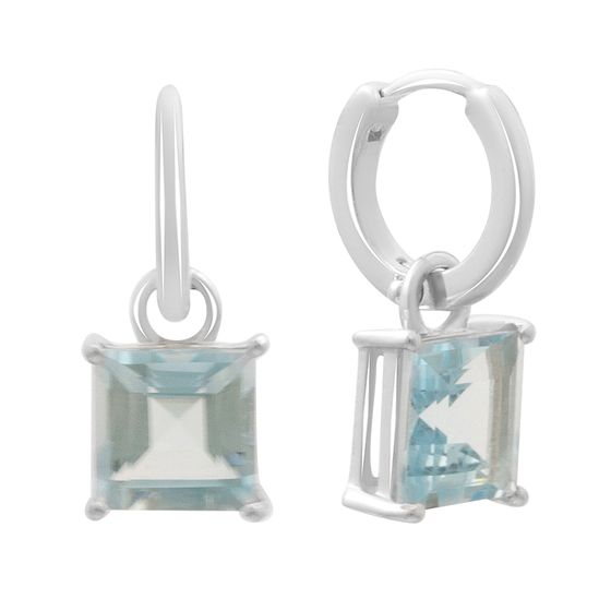 Серебряные серьги с топазом 5.692ct