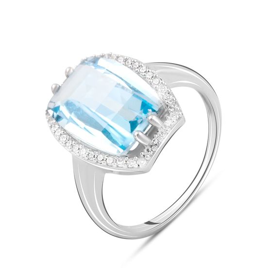 Серебряное кольцо с топазом 7ct