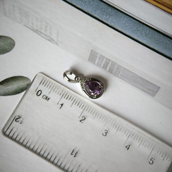 Серебряная подвеска с аметистом 0.688ct