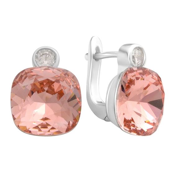 Серебряные серьги с фианитами