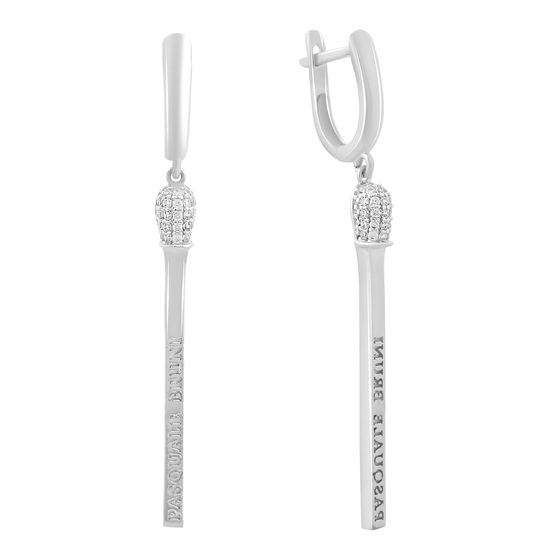 Золотые серьги с фианитами 0.26ct
