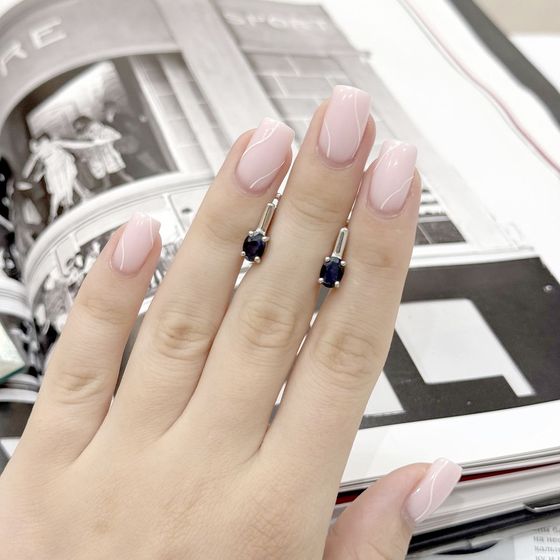 Серебряные серьги с сапфиром 2ct