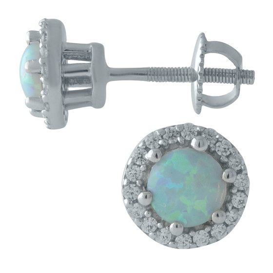 Серебряные серьги с опалом 0.368ct