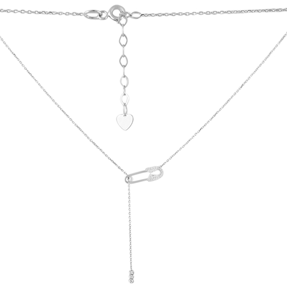Золотое колье с фианитами 0.24ct