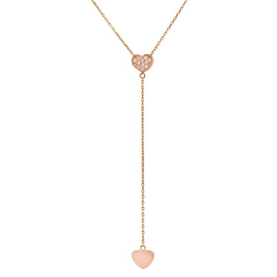 Золотое колье с фианитами 0.11ct