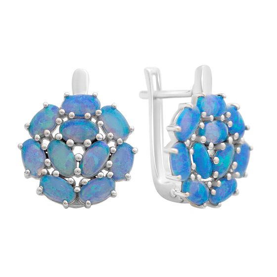 Серебряные серьги с опалом 2.643ct