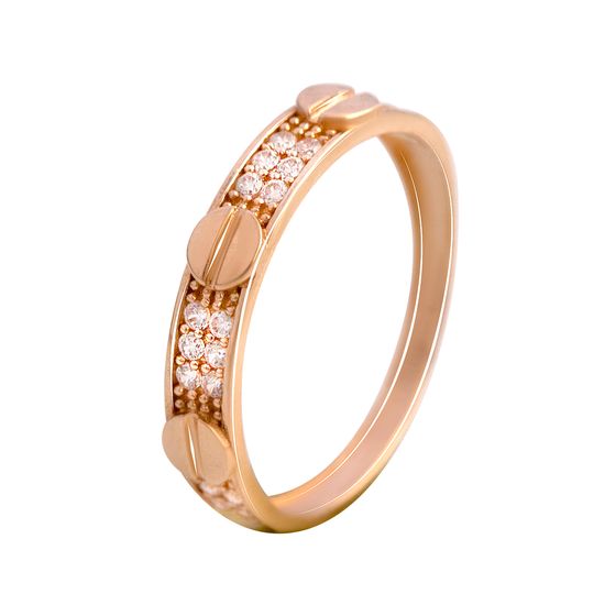 Золотое кольцо с фианитами 0.2ct