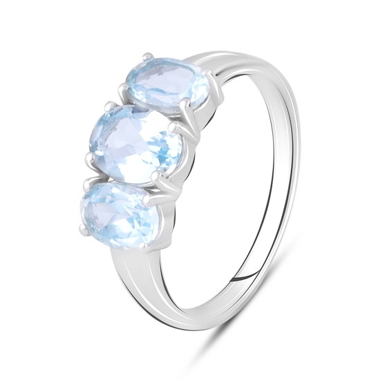 Серебряное кольцо с топазом 3.1ct