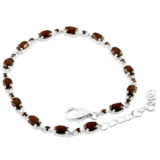 Серебряный браслет с гранатом