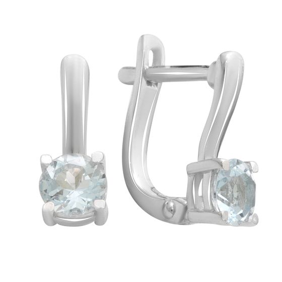 Серебряные серьги с топазом 1.183ct