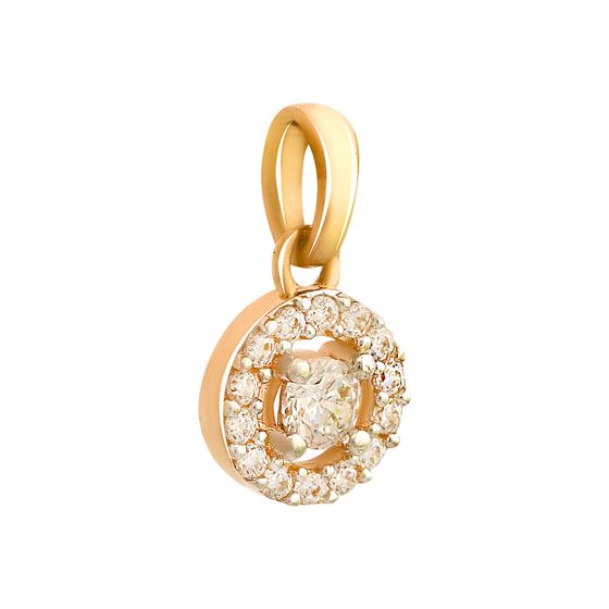 Золотая подвеска с фианитами 0.2ct