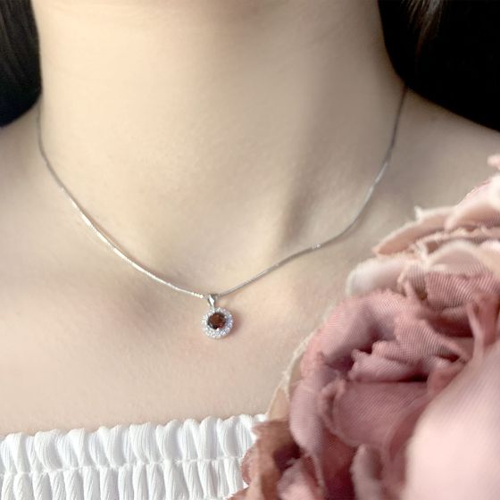 Серебряная подвеска с гранатом 0.827ct