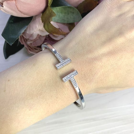 Золотой браслет с фианитами 0.5ct