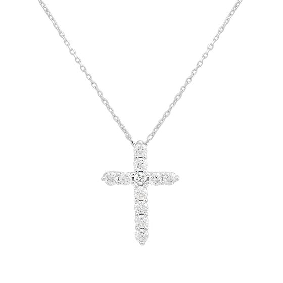 Золотое колье с фианитами 0.44ct