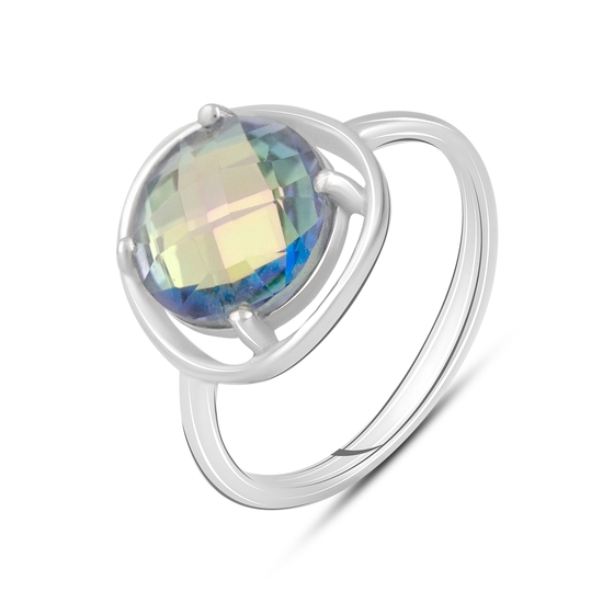 Серебряное кольцо с мистик топазом 6.993ct
