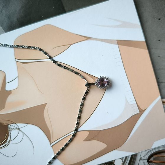 Серебряная подвеска с аметистом 0.821ct