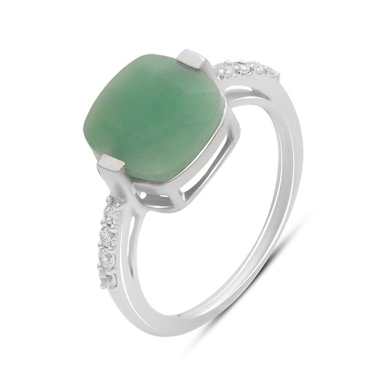 Серебряное кольцо с изумрудом 2.867ct