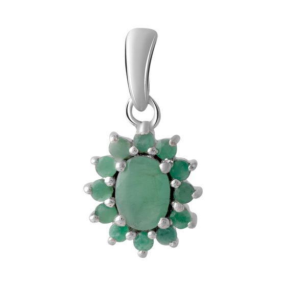 Серебряная подвеска с изумрудом 1.238ct
