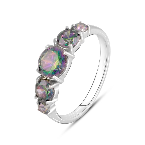 Серебряное кольцо с мистик топазом 1.975ct
