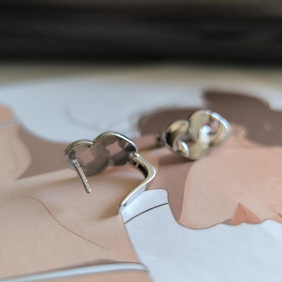 Серебряные серьги без камней