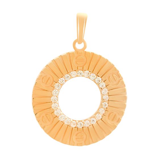 Золотая подвеска с фианитами 0.24ct