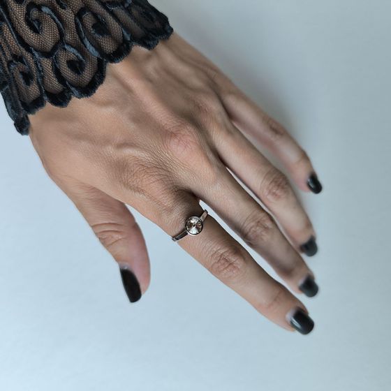 Серебряное кольцо с фианитами