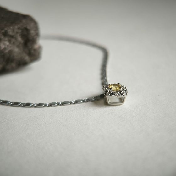 Серебряная подвеска с цитрином nano 0.305ct