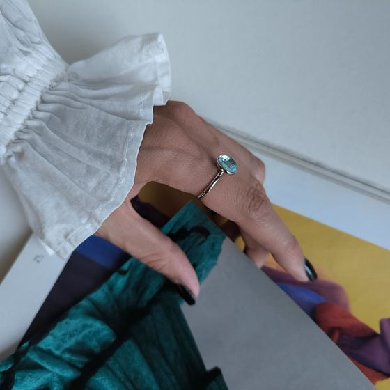 Серебряное кольцо с фианитами