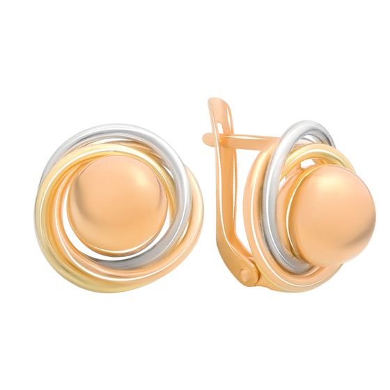 Золотые серьги без камней