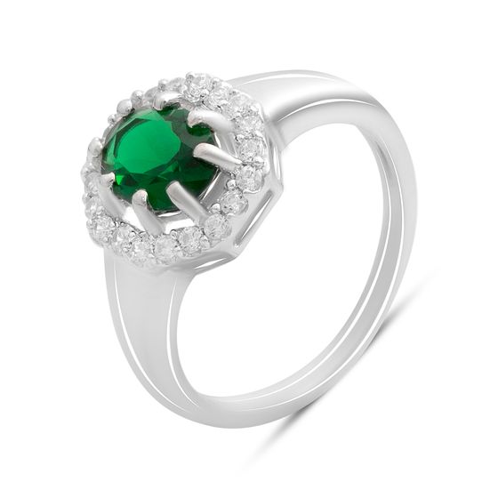 Серебряное кольцо с изумрудом nano 1.397ct