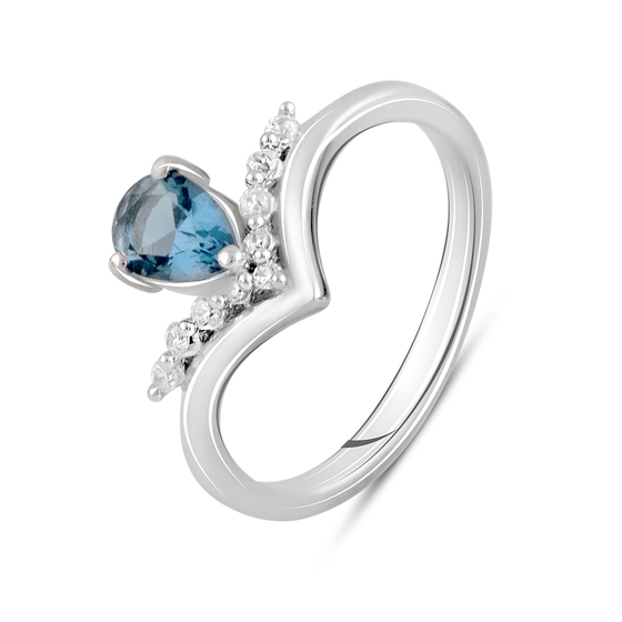 Серебряное кольцо с танзанитом nano 0.822ct