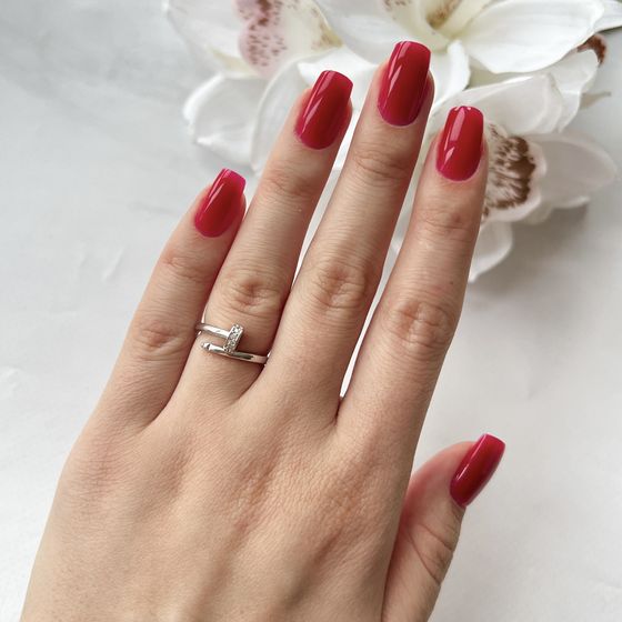 Серебряное кольцо с фианитами