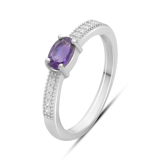 Серебряное кольцо с аметистом 0.56ct