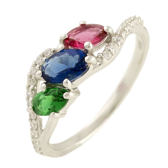 Серебряное кольцо с фианитами
