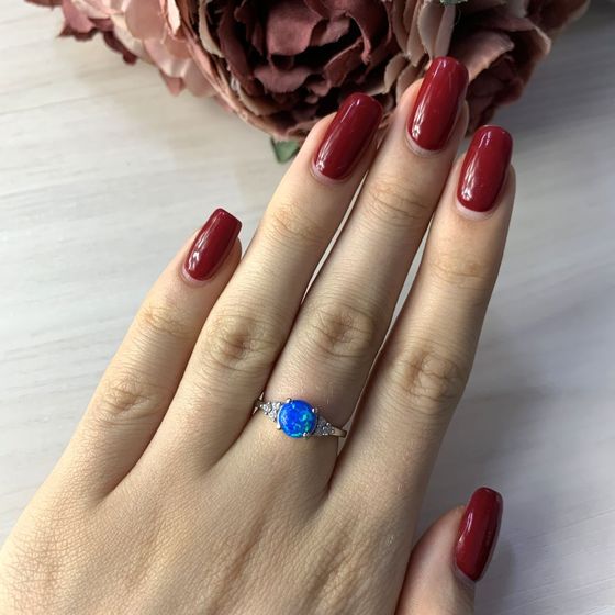 Серебряное кольцо с опалом 0.669ct