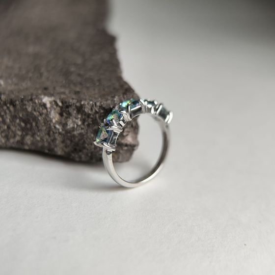 Серебряное кольцо с мистик топазом 1.192ct