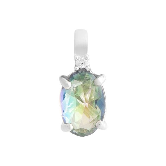 Серебряная подвеска с мистик топазом 0.582ct
