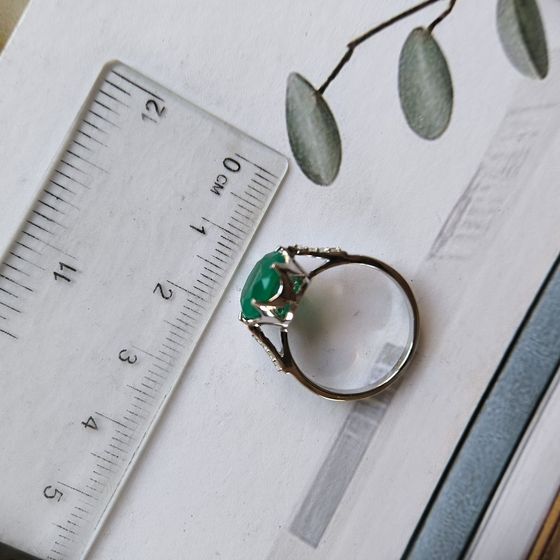 Серебряное кольцо с агатом 3.664ct