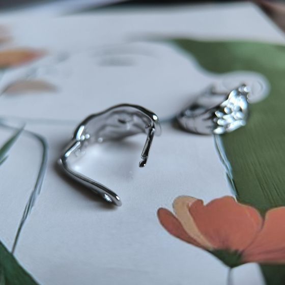 Серебряные серьги без камней