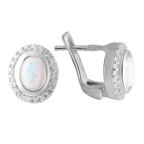 Серебряные серьги с опалом 1.49ct