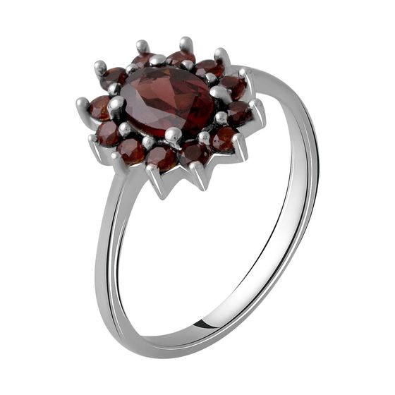 Серебряное кольцо с гранатом 1.5ct