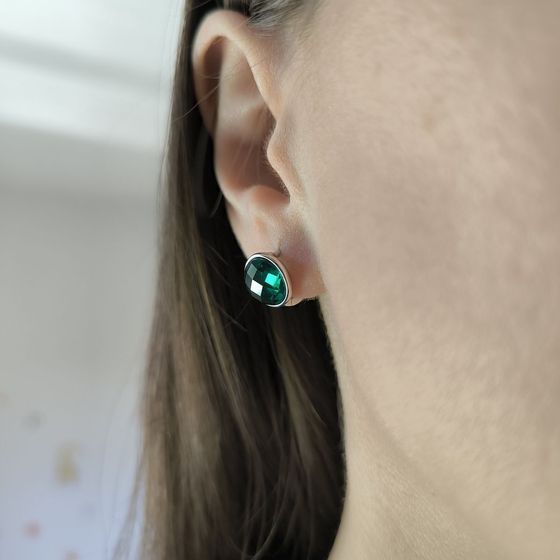 Серебряные серьги с фианитами