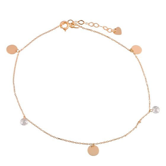 Золотой браслет с фианитами 0.04ct