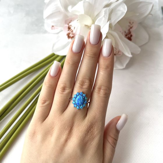 Серебряное кольцо с опалом 1.417ct