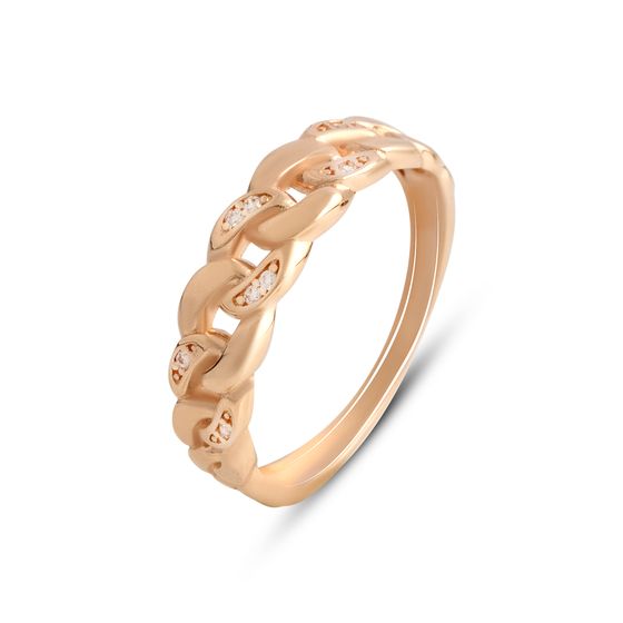 Золотое кольцо с фианитами 0.08ct