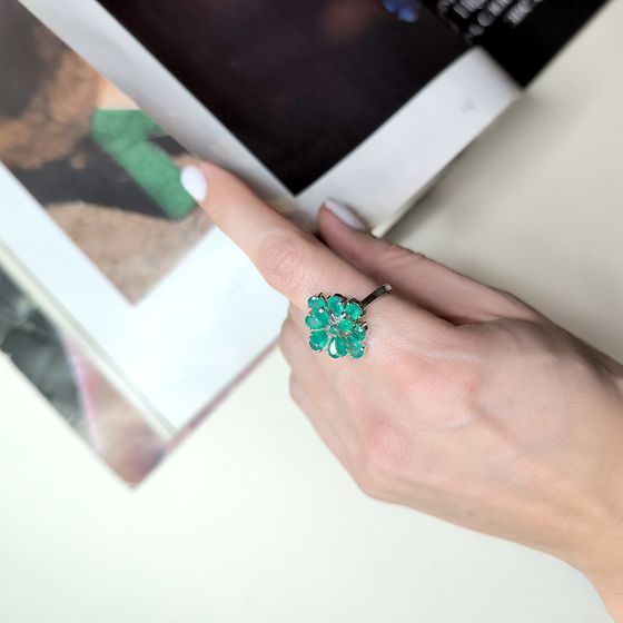 Серебряное кольцо с агатом 3.23ct